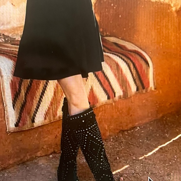 NWOB! Double D Ranch Legend Keeper Black Studded Tall Boots! 7 1/2 B - Picture 1 of 12